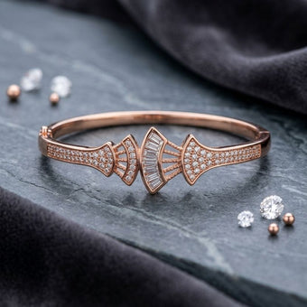 Timeless Rose Gold American Diamond Bracelet for Women