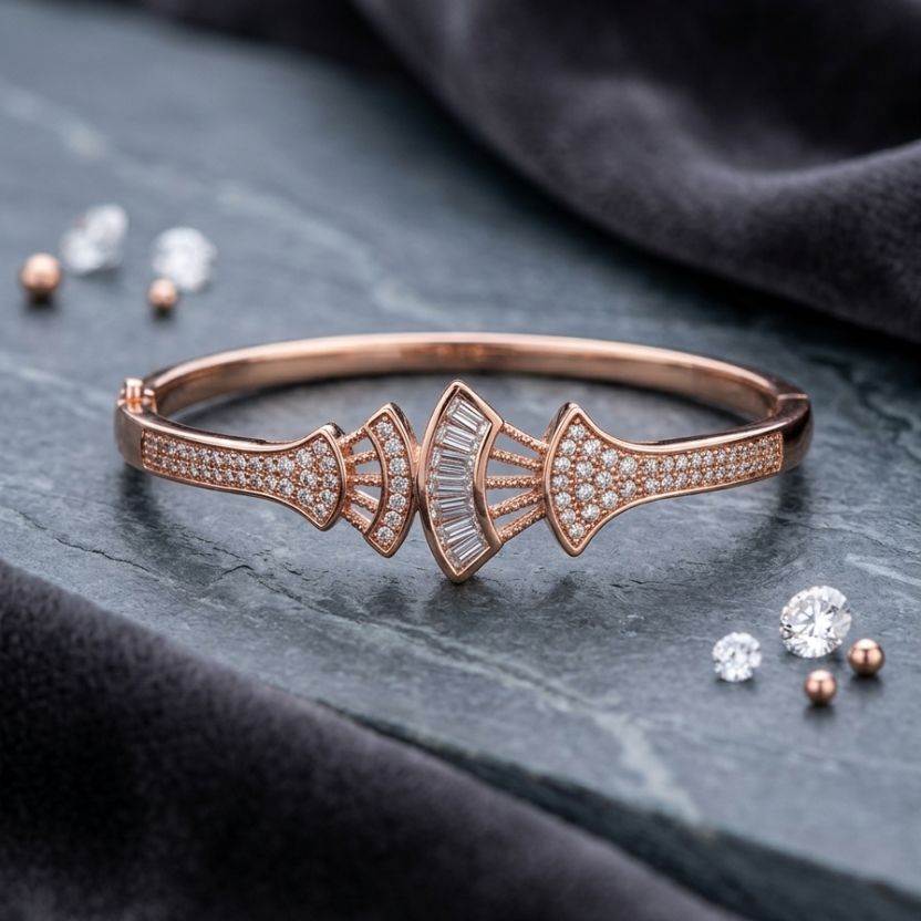 Timeless Rose Gold American Diamond Bracelet for Women