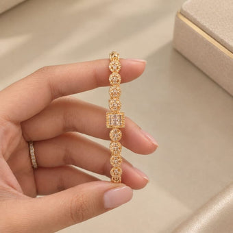 Elegant Gold Diamond AD Bracelet for Women